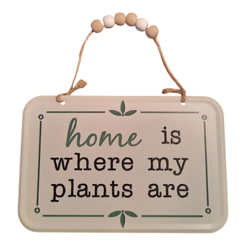 Home Decor Sign - White and Green